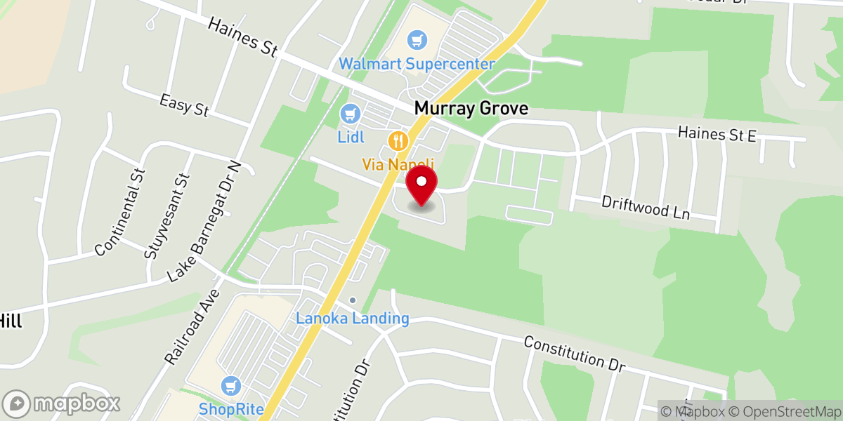 Map showing location of Unitarian Universalist Ocean County Congregation (UUOCC)
