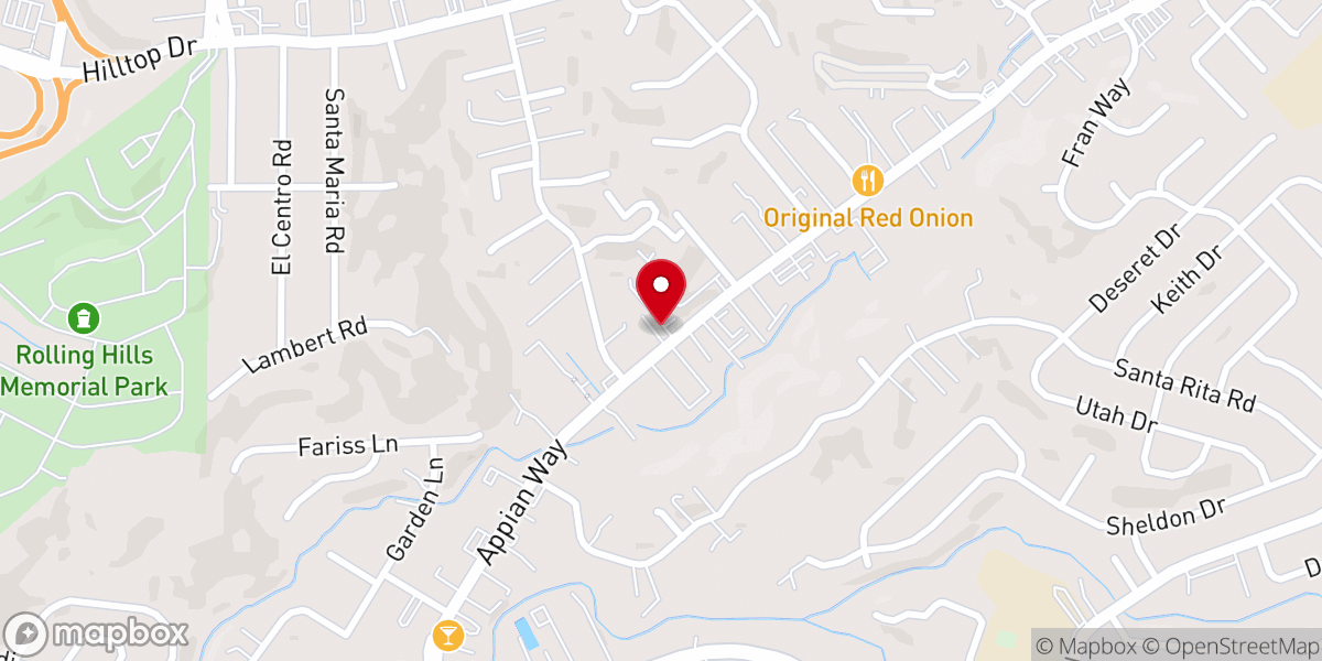 Map showing location of First A M E Church