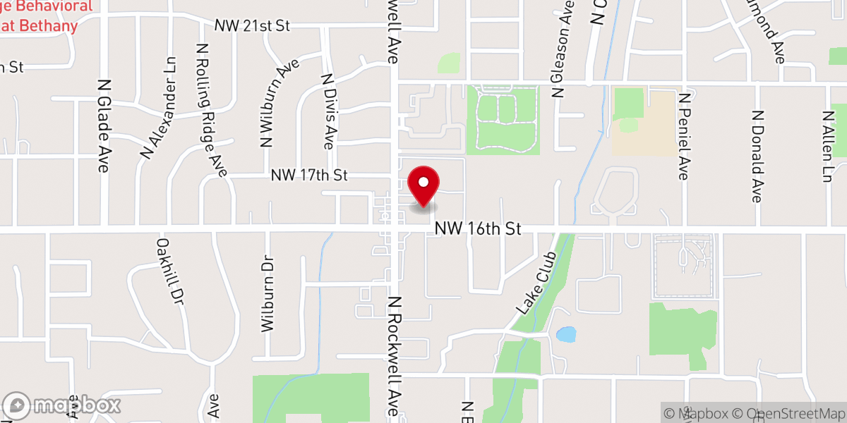 Map showing location of Bethel Assembly of God