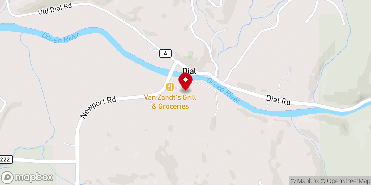 Map showing location of Woody Church
