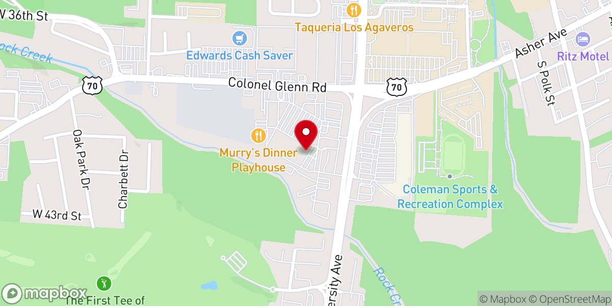 Map showing location of Mosaic Church • Little Rock