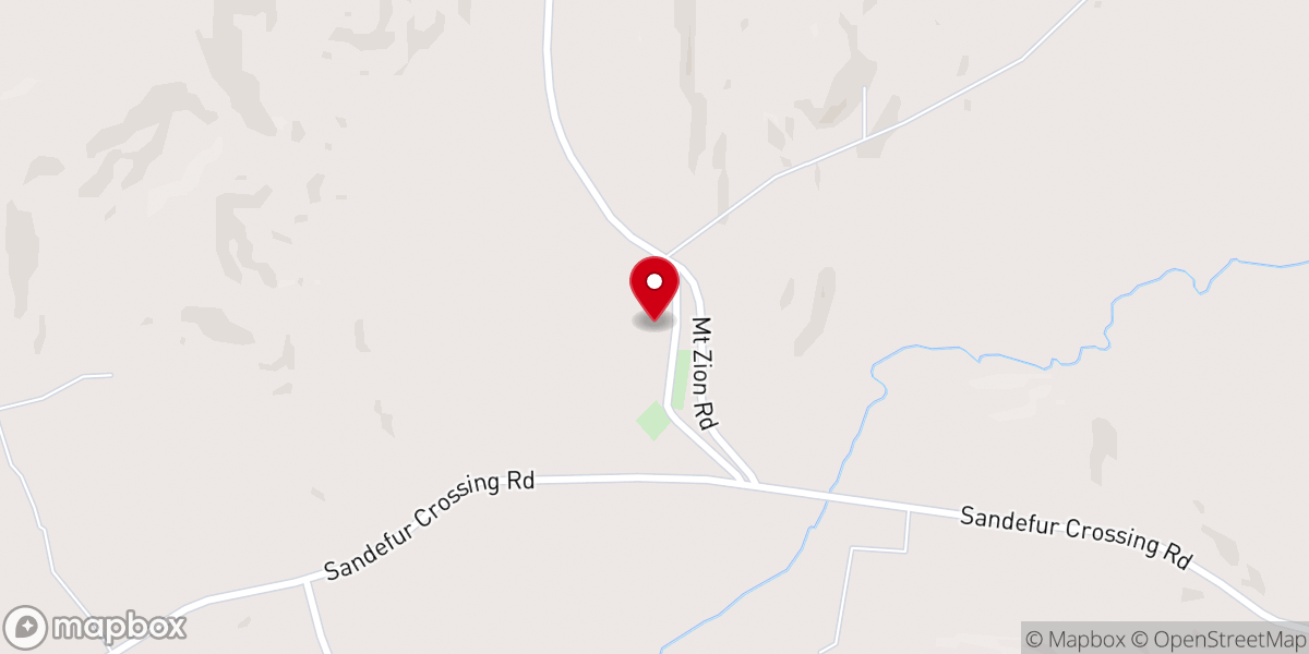 Map showing location of Mount Zion Baptist Church