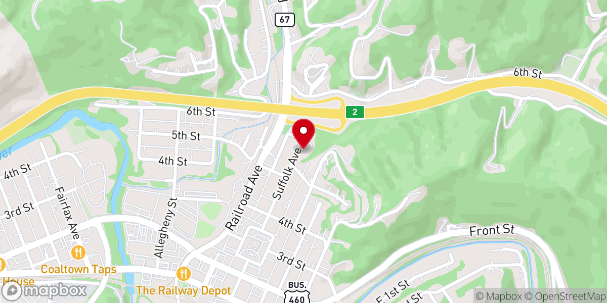 Map showing location of Richlands Seventh-day Adventist Church
