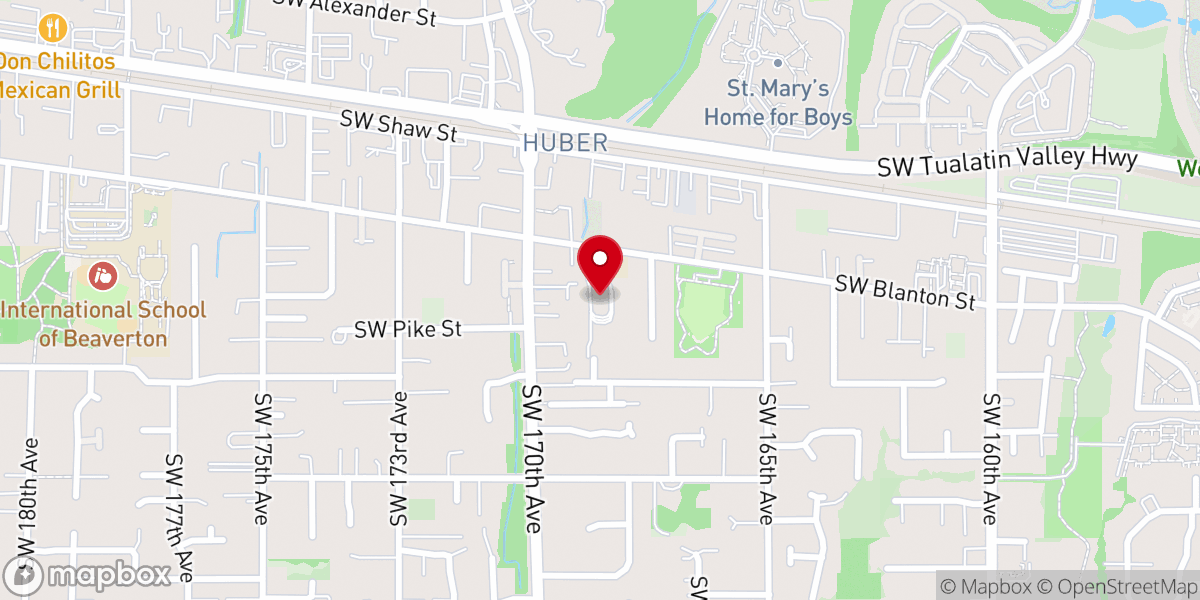 Map showing location of Trinity Reformed Church