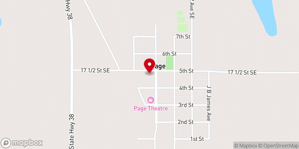 Map showing location of Our Savior Lutheran Church