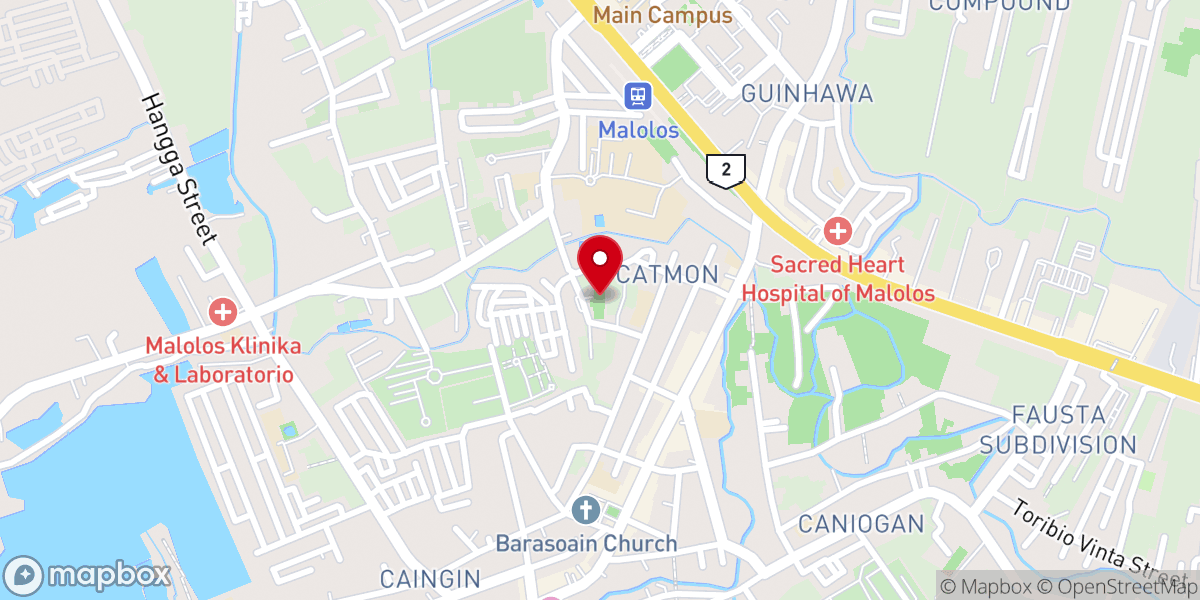 Map showing location of Christian Cathedral Malolos
