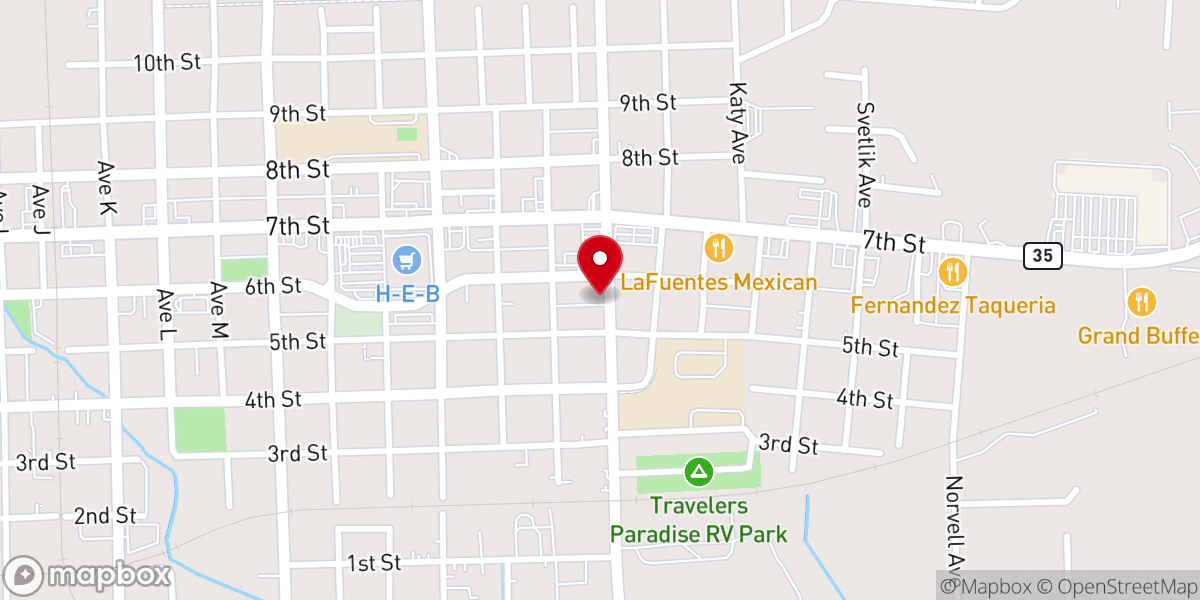 Map showing location of The Harvest House