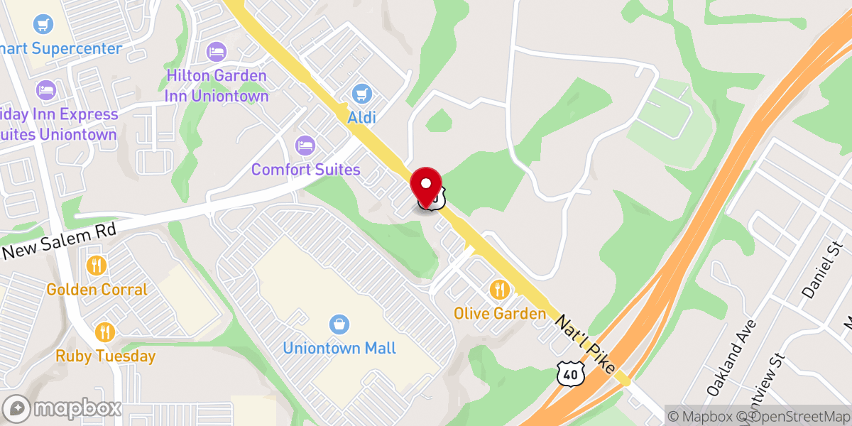 Map showing location of Bridge Baptist Church