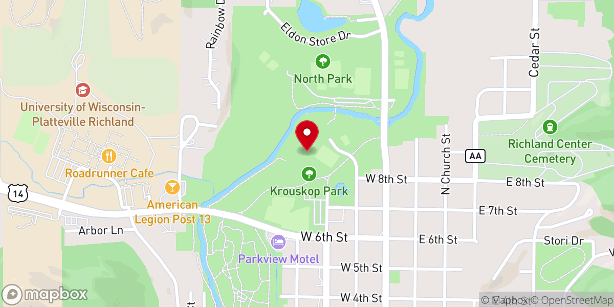 Map showing location of Krouskop Park