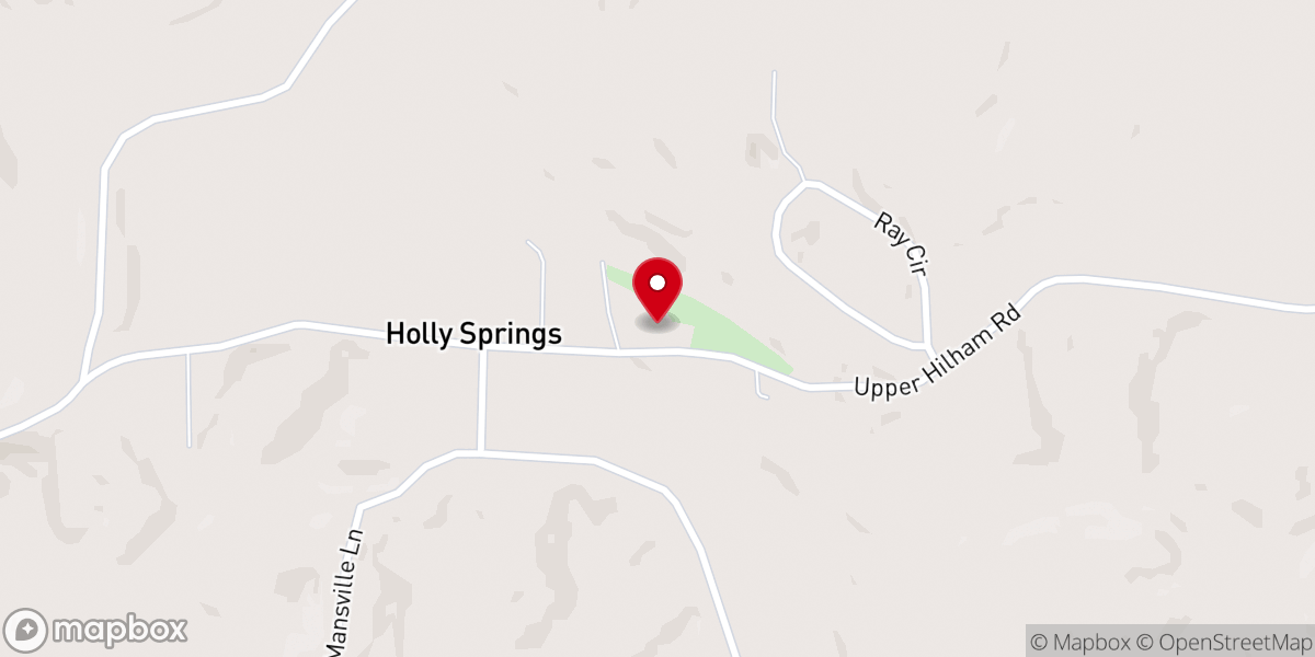 Map showing location of Holly Springs Church of Christ