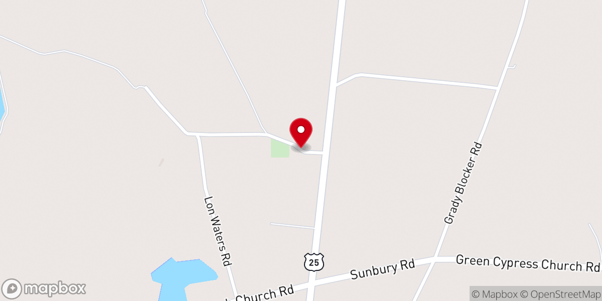 Map showing location of Union Church