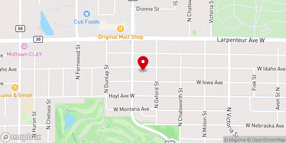 Map showing location of Emmaus Lutheran Church (LCMS)