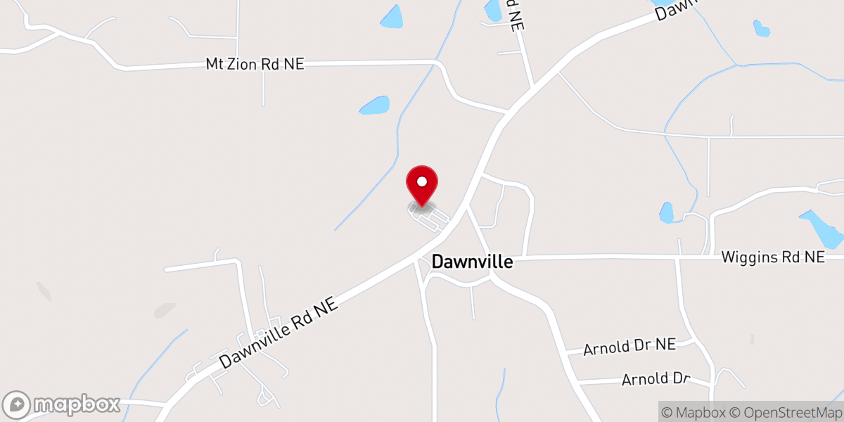 Map showing location of Macedonia Baptist Church, Dalton, Ga