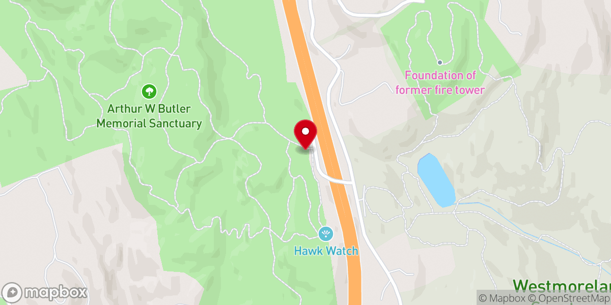 Map showing location of Arthur W. Butler Memorial Sanctuary