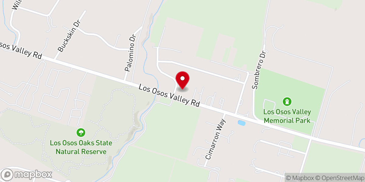 Map showing location of First Baptist Church-Los Osos