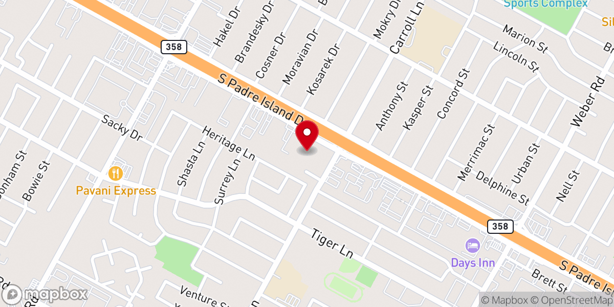 Map showing location of Lexington Baptist Church