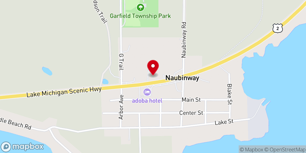Map showing location of Hiawatha Pasties