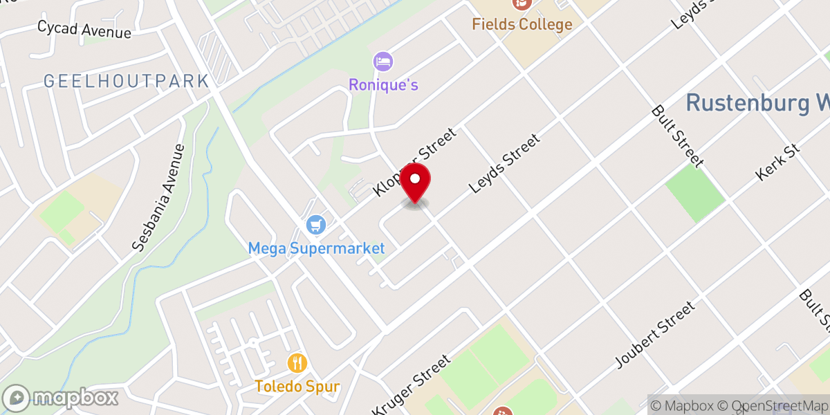 Map showing location of Afrikaanse Protestant Church