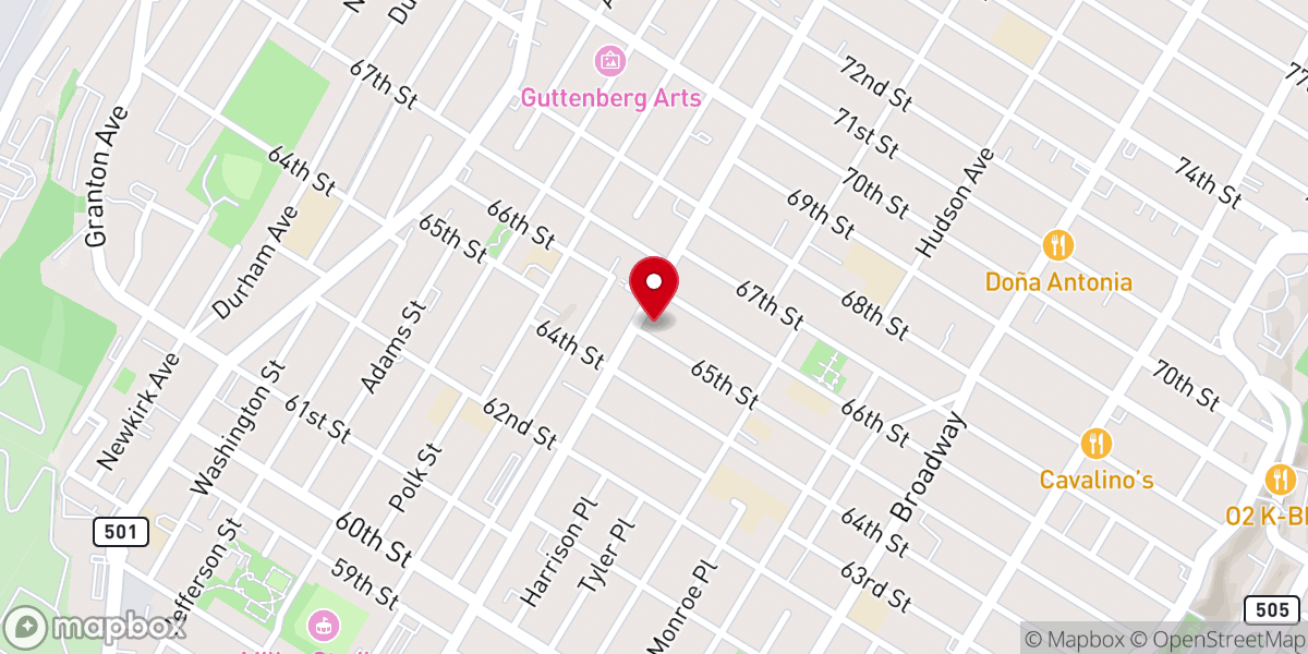 Map showing location of Christ-St John Lutheran Church
