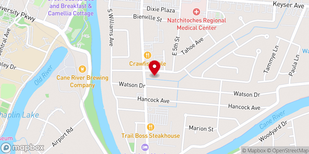Map showing location of Christ the King Lutheran Church