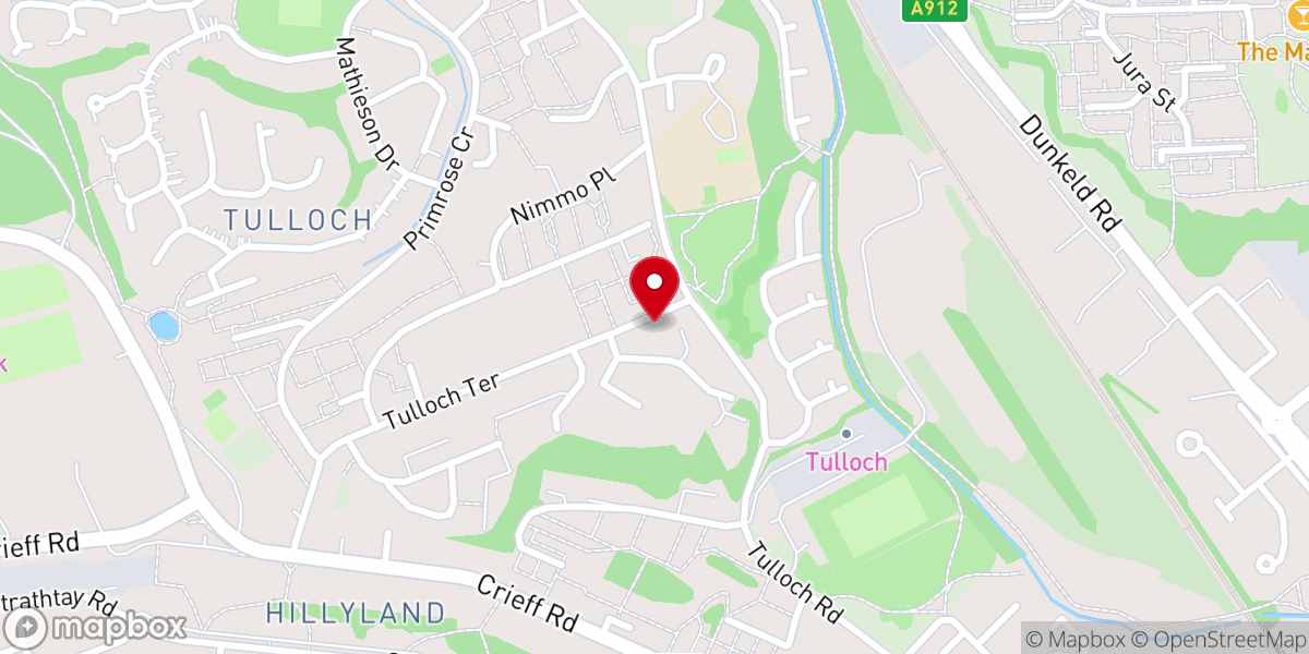 Map showing location of Knox Church Perth