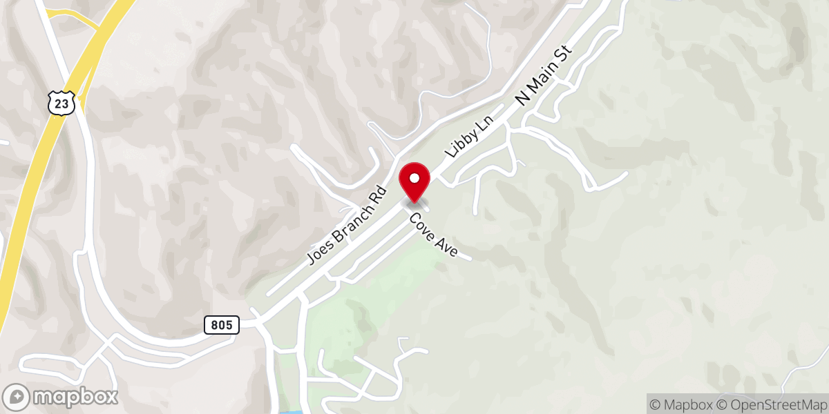 Map showing location of Loyall Methodist Church