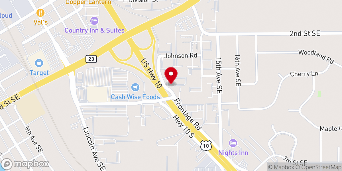 Map showing location of The Salvation Army St. Cloud Corps and Community Center