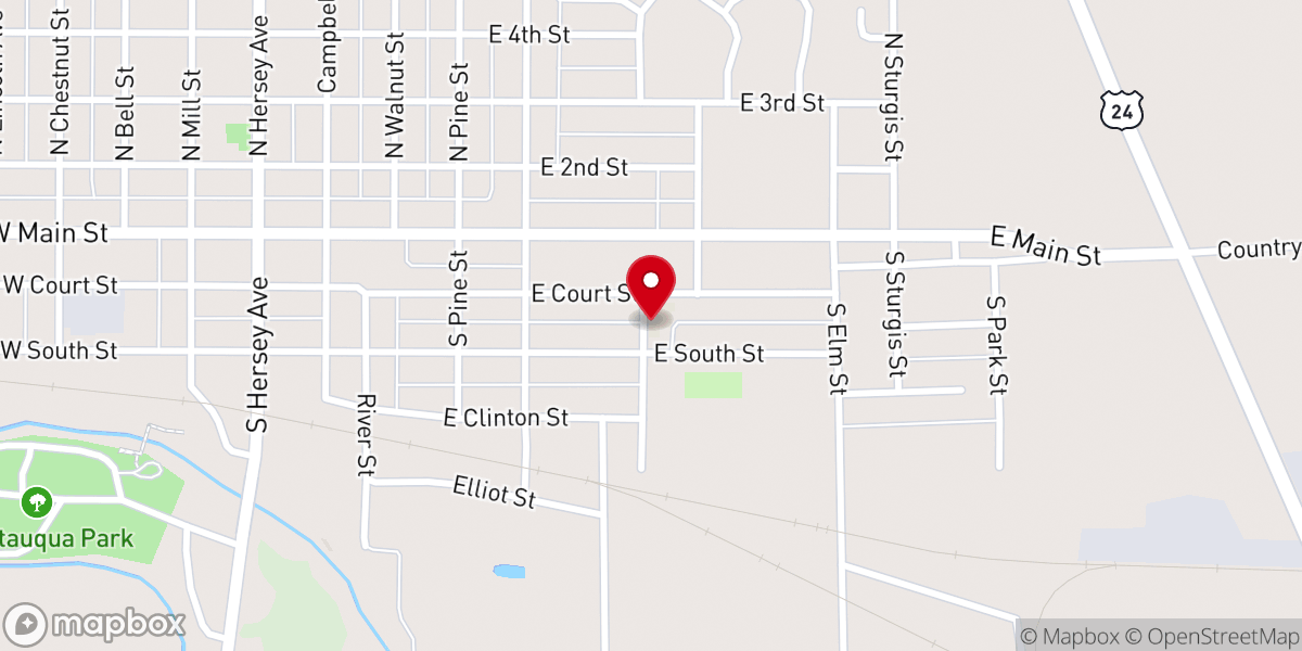Map showing location of St John High School