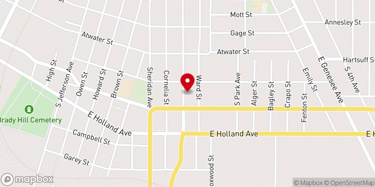 Map showing location of New Birth Missionary Baptist