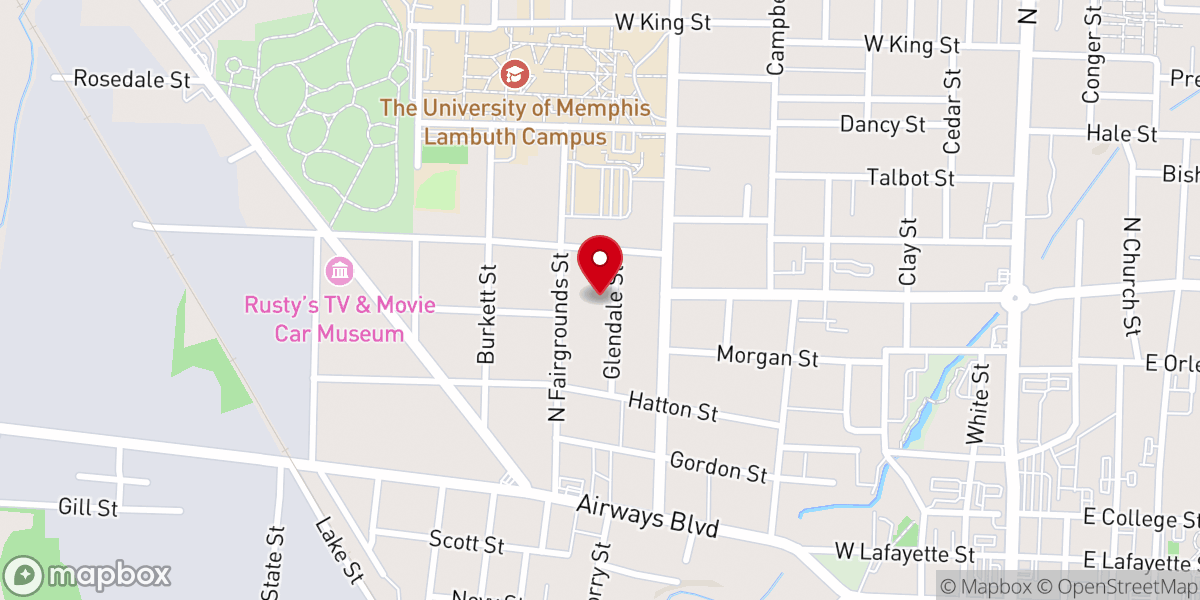 Map showing location of Emmanuel Baptist Church