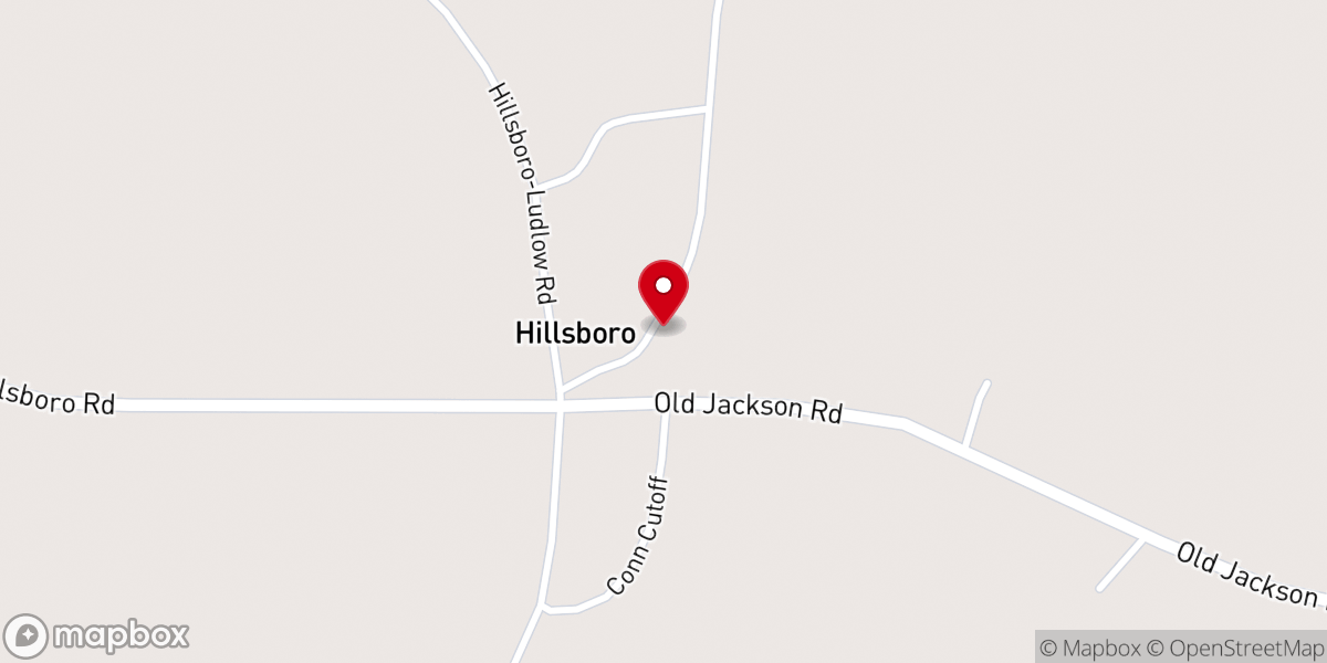 Map showing location of Evers Blueberry Farm