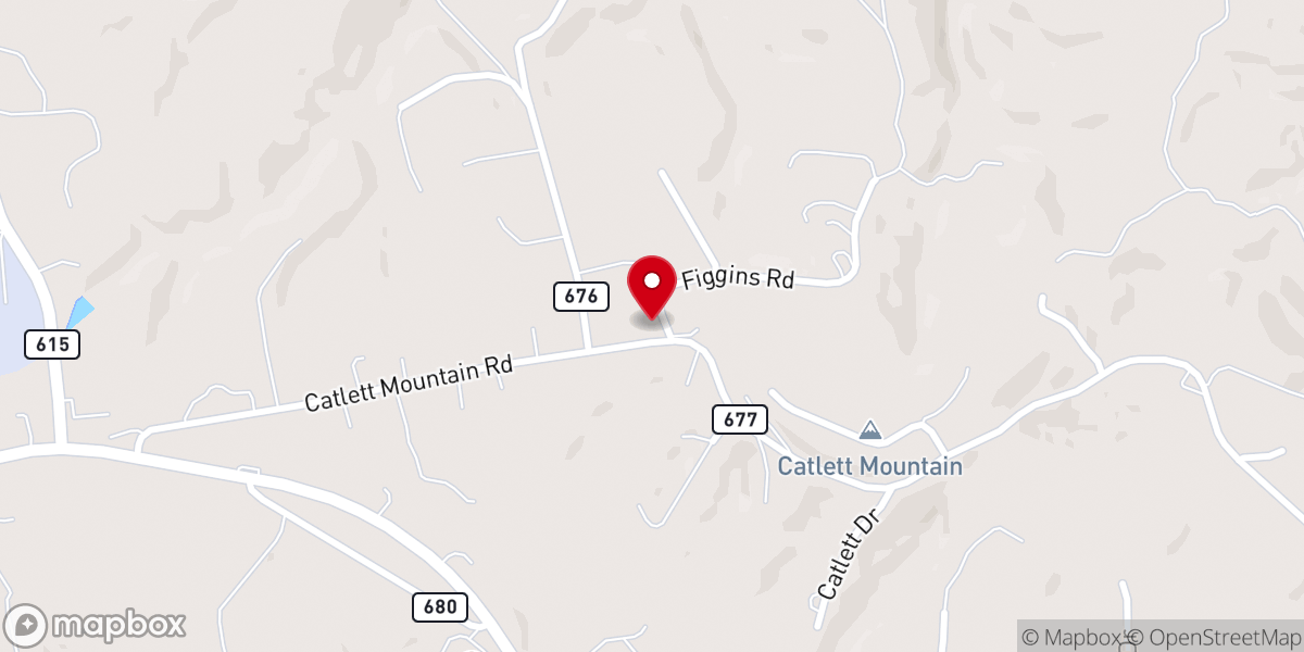 Map showing location of Rivermont Baptist Church