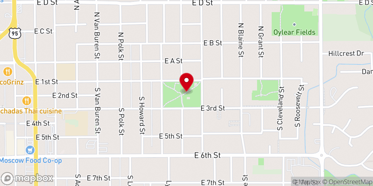 Map showing location of East City Park
