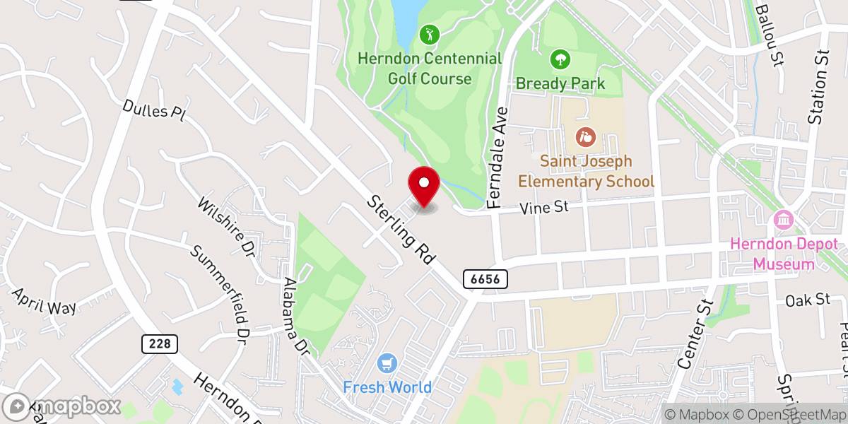Map showing location of Holy Cross Lutheran Church