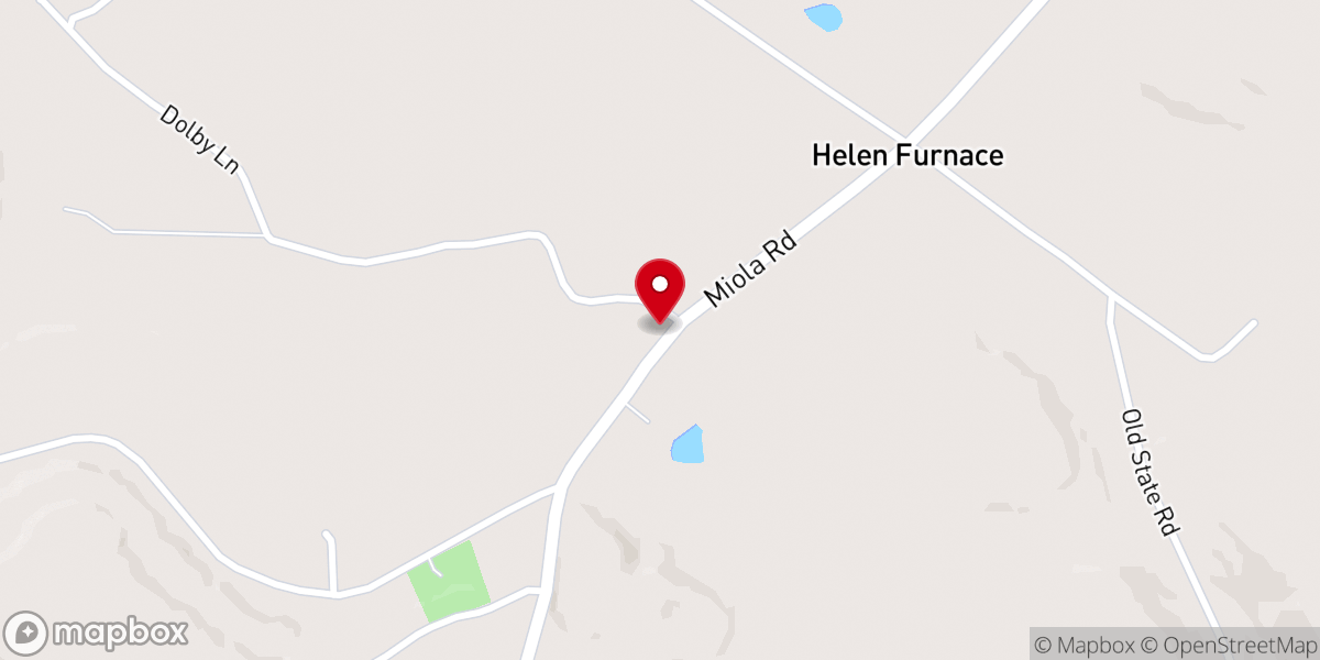 Map showing location of Helen Furnace Chapel
