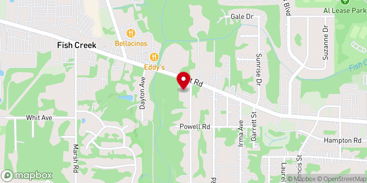 Map showing location of North Point Apostolic Church