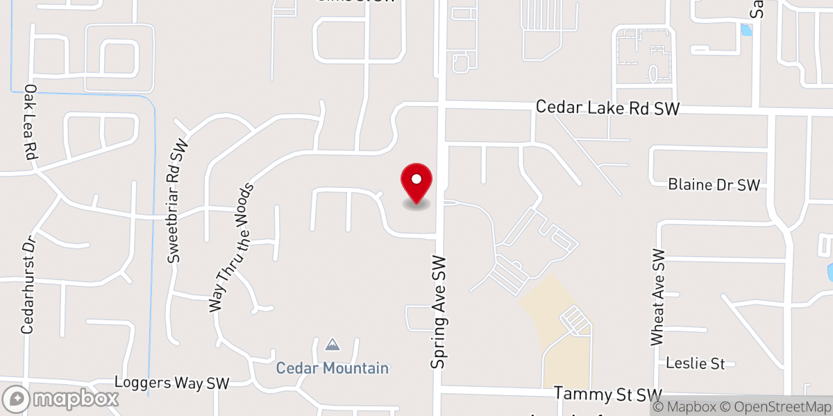 Map showing location of South Decatur Church