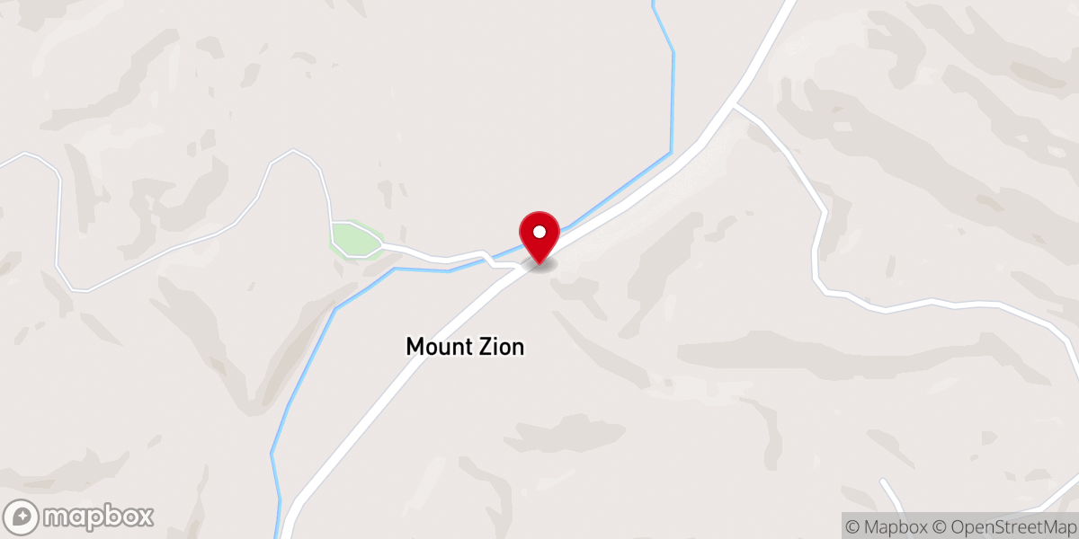 Map showing location of Mount Zion Church