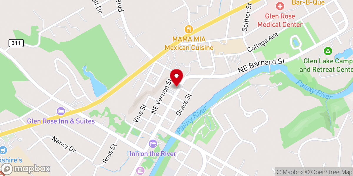 Map showing location of First Methodist Preschool