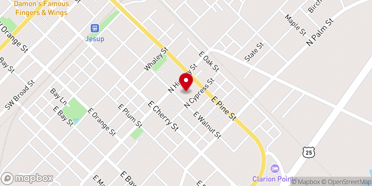 Map showing location of Walnut Street CHURCH OF CHRIST