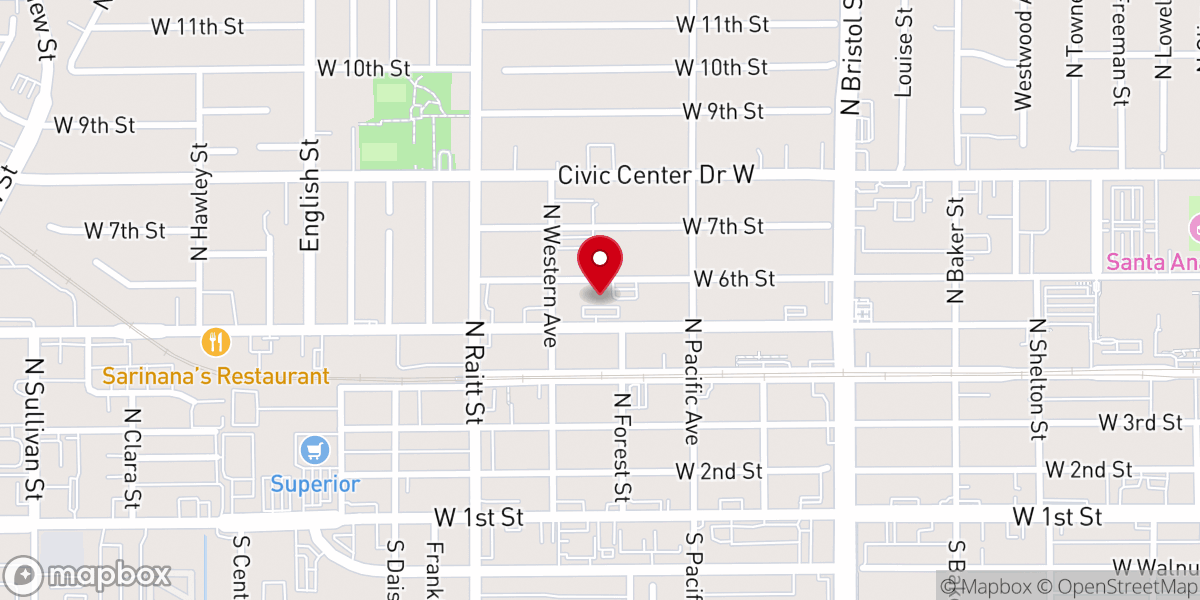 Map showing location of Our Lady of the Pillar Church