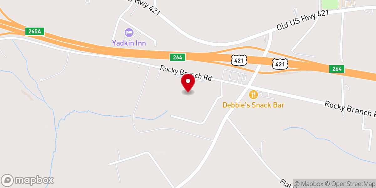 Map showing location of Vintage Village Flea Market