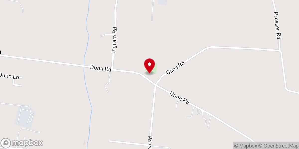 Map showing location of Dunn United Methodist Church