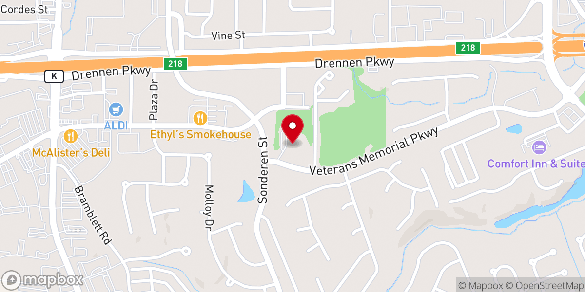 Map showing location of The Salvation Army O'Fallon