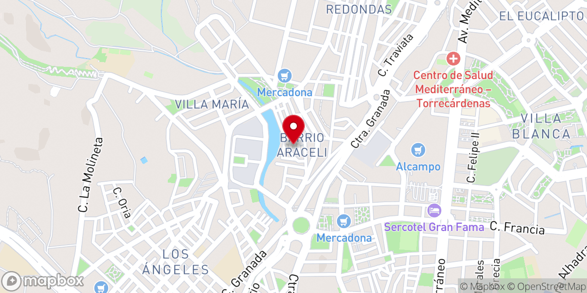 Map showing location of Parroquia de Nuestra Señora de Araceli