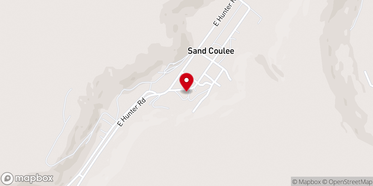 Map showing location of Sand Coulee United Methodist Church