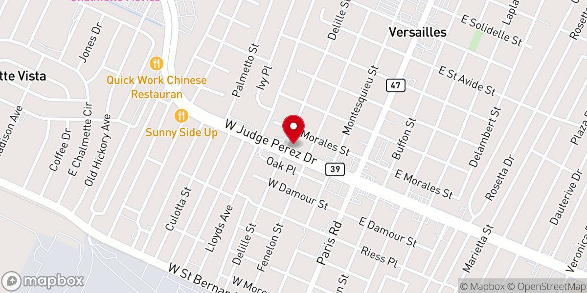 Map showing location of Parish Beauty Bar