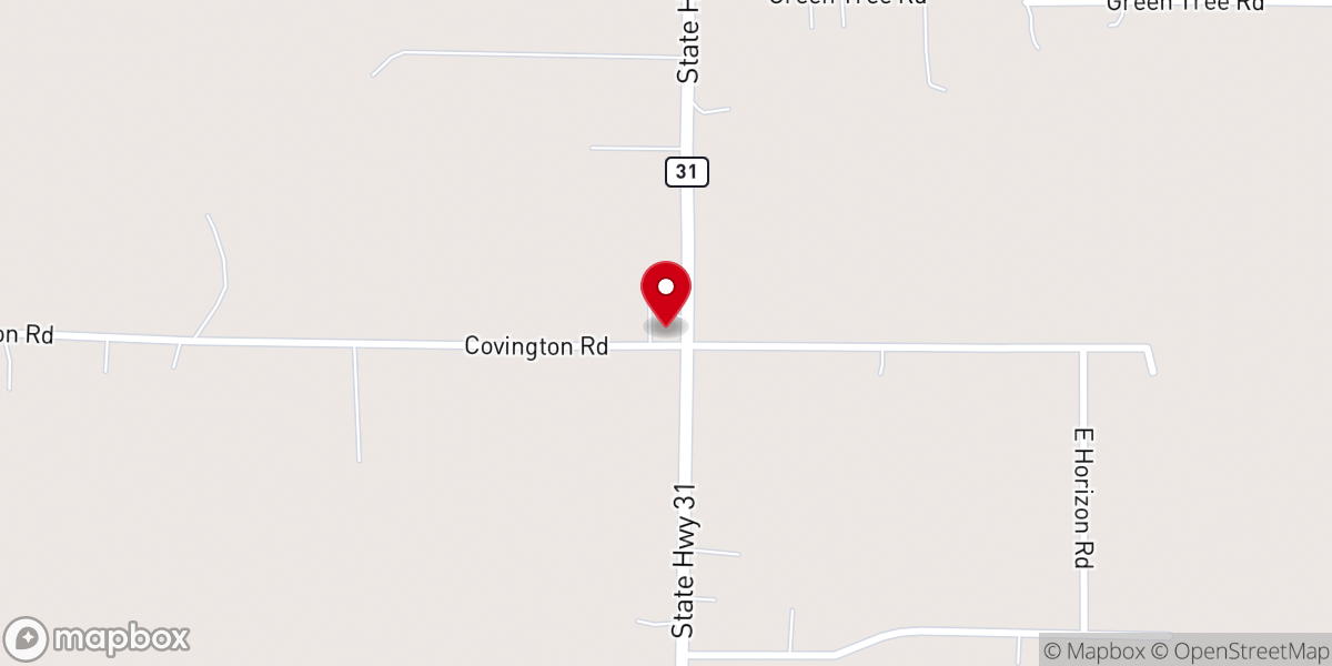 Map showing location of New Horizon Baptist Church