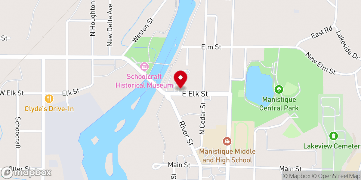 Map showing location of Bethel Baptist Church