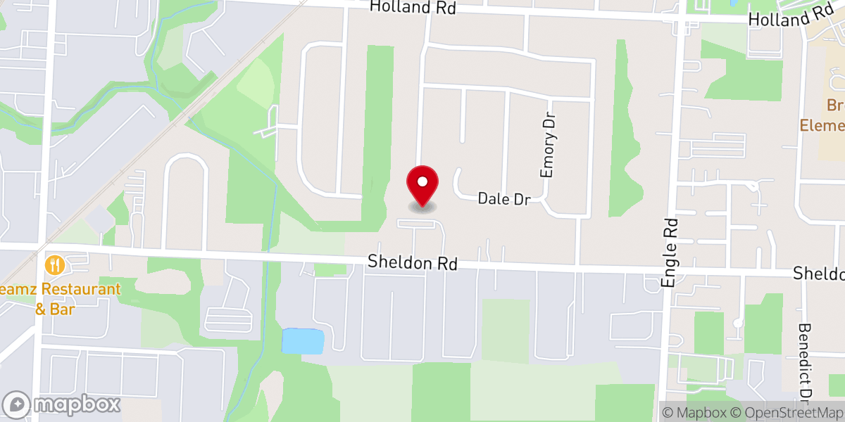 Map showing location of Abram Creek Baptist Church